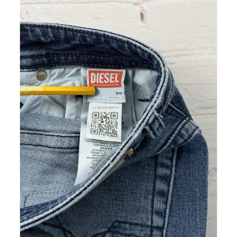 Diesel Mens Thommer Slim Jeans RE062 Blue Stretch Denim $250 Size 30x30 (30/30)